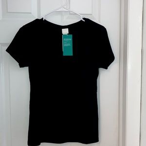 Black short sleeve top